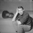 TV-uitzending "Domino"; Jacques Brel tijdens de opnamen in zaal Marcanti te Amsterdam, 1963