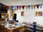 Pépite Blues' interior is colourful, with flags and posters