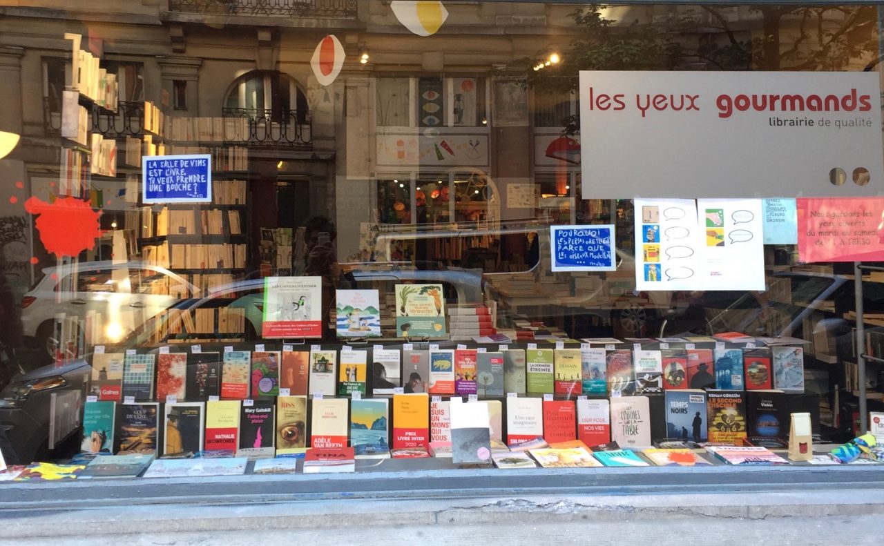 Schaufenster der Buchhandlung Les Yeux Gourmands