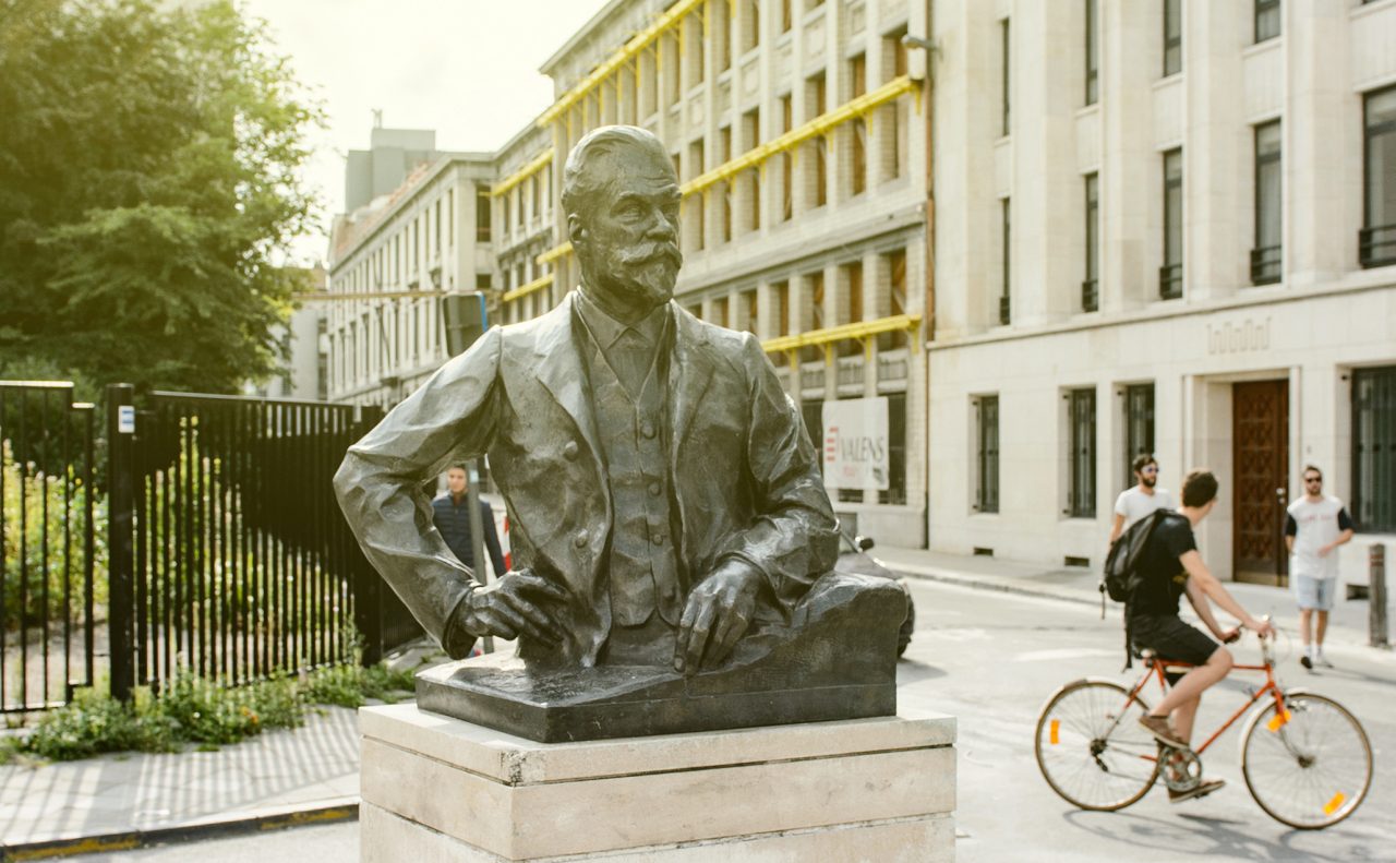 Die Büste von Ernest Solvay in Ixelles