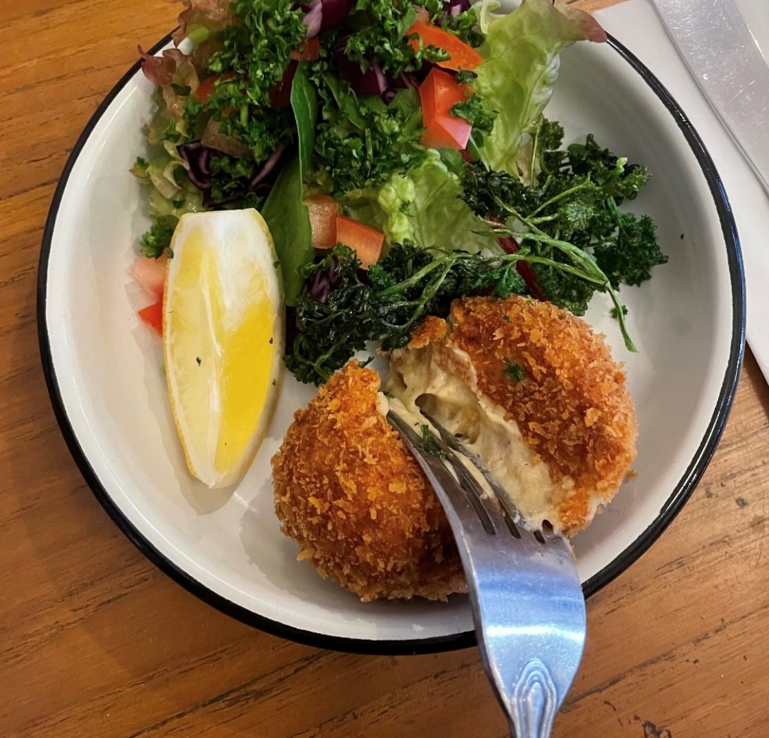 Shrimp croquette from Todt's café, Brussels