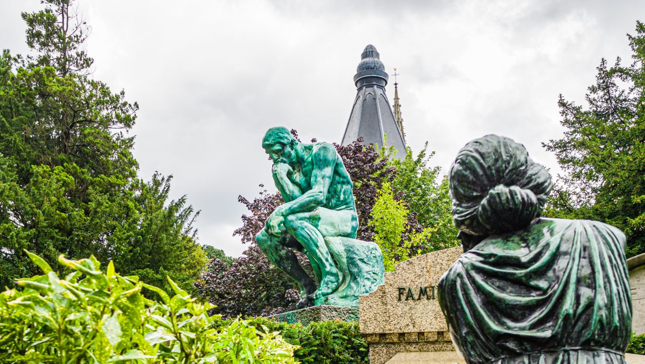 De Denker (Auguste Rodin) Begraafplaats Laken